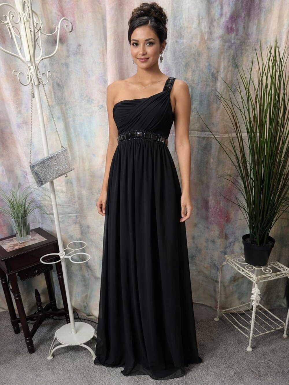 📌Aidan Mattox Luxurious Rhinestone One Shoulder  Prom - Formal - Ball Gown